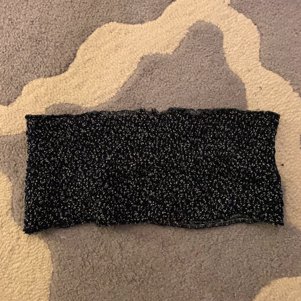 Brandy Melville Navy Floral Smocked Tube Top